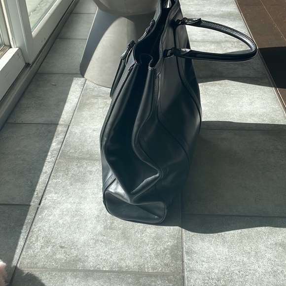 FALOR Falorni La Borse ITALY Black Leather Tote - Picture 6 of 6